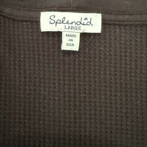 Splendid black waffle cardigan